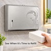 Gold Metal Wall-Mounted Tissue and Paper Towel Holder Box for