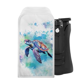 TODIYADDU Blue Paint Turtle Can Opener Dust Cover Novelty Electric Can Opener Cover with Simple Organization Small Kitchen Appliance Covers for Women Men Dust Protection Stain Resistant Gifts