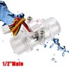 G1/2 1-30L/min Water Flow Sensor, Fluid Control Sensor Flowmeter Switch