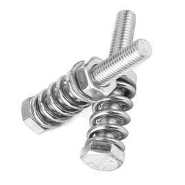 Chiciris Exhaust Screws and Spring M10 x 1.5 Exhaust Spring Screws Stand Nuts Kit with Seal Hardware Repair Replacement Suitable for Altima/Sentra