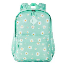 KK CRAFTS Preschool Backpack Kindergarten Little Kids Toddler Elementary School Backpacks for Boys and Girls with Chest Strap(17Inch, Daisy-Green)