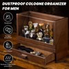 Miratino Cologne Organizer for Men, Wood Cologne Stand with Drawer,