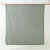 HORIMOTE HOME Sage Green Ruffled Quilt King Size, Stone-Washed Microfiber