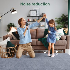 VallisCo 30 Pack Carpet Tile - 12” X 12” Self Adhesive Carpet Floor Tiles Anti-Slip Squares Peel and Stick Floor Tilel DIY Installation for Bedroom (Light Gray)