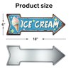 Ice Cream Embossed Metal Sign - Vintage Diner Ice Cream