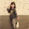 ggudd Girl's Leopard Printed Long Sleeve Tops and Leggings Pants