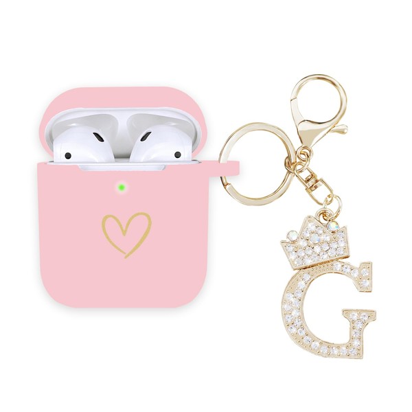 AIIEKZ Compatible with AirPods Case Cover, Soft Silicone Case with