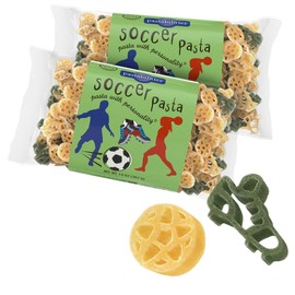 Pastabilities Fun Shaped Pasta for Kids - Soccer Shaped - Ball and Soccer Cleat Sport Theme, Non-GMO Natural Wheat Pasta, All-Natural, Kosher Certified, Made in the USA, (2 Pack, 14 Oz)