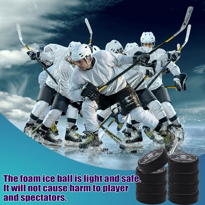 BOXOB 8pcs Ice Hockey Pucks, Soft Foam Ice Hockey Balls