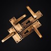 Designer Levers - Victorian Straight Lever Door Handles - Antique