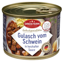 Dreistern Gulasch vom Schwein in herzhafter Sauce, 500g