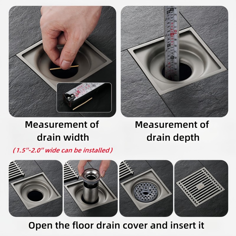 COLDDD Shower Floor Drain Backflow Preventer, One Way Drain Valve