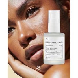 Sérum Iluminador Facial con Niacinamida 10%, Mejora Textura y Tono de Piel, Seborregulador, Antioxidante, para Piel Mixta a Grasa, 30 ml