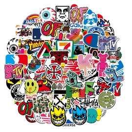 Kaderas Brand Stickers, Trendy Aufkleber Set 101 Stück Wasserdicht Vinyl Stickers Bomb für Auto Motorräder Skateboard Scooter Laptop Koffer Helm