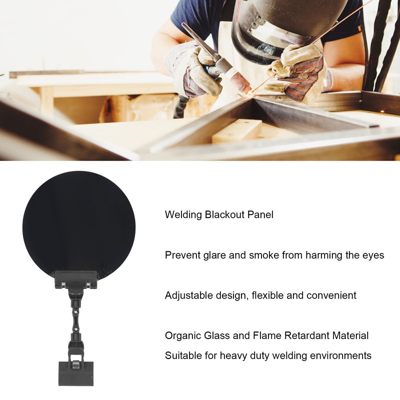 Welding Blackout Panel Auto Darkening Adjustable Clip On 18cm Round