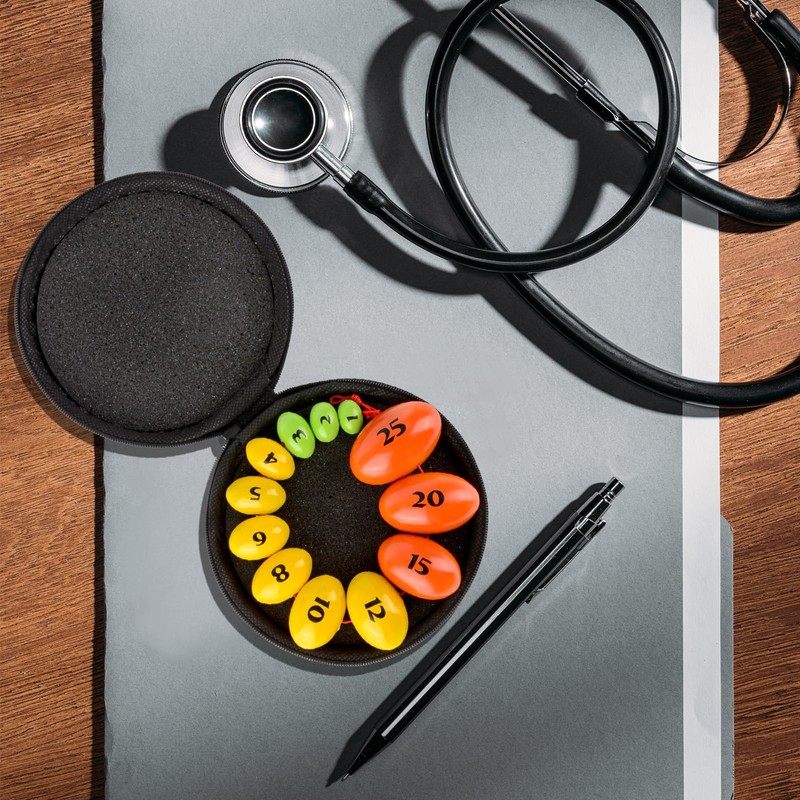 Skillssist Wooden Prader Orchidometer, Prader Balls, Endocrine Rosary for Endocrinologist