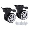 Keenso 1 Pair Luggage Steering Wheels Suitcase Swivel Castors Replacement