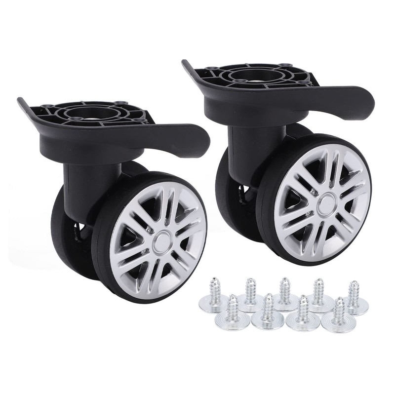 Keenso 1 Pair Luggage Steering Wheels Suitcase Swivel Castors Replacement