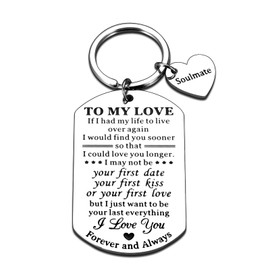 Wife Stocking Stuffers Christmas for Women Men Couple Gifts for Husband Girlfriend Wife Boyfriend Valentines Day Gifts for Her Him Soulmate Keychain for Couple Lovers Birthday Anniversary Sweetest Day