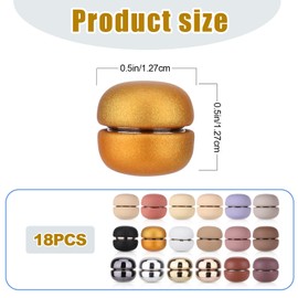 18 Pairs Hijab Magnets Pins, Magnetic Buttons for Clothing No Snag Multi-Use Hijab Magnetic Pins Pinless Strong Magnets Hijab Pins Brooch for Clothes Women Scarf Shiny & Matte Style(18 Colors)