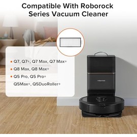 JIEYOUTA Kit de Accesorios de Repuesto para Aspiradoras Robticas Compatibles con Roborock Q5 ProQ8 Max, 2Cepillos de Rodillo, 2Cepillos Laterales,... 