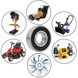 Ball Bearings, Double Shielded Deep Groove Ball Bearings, Pack of 10 608-2RS Ball Bearings on Both Sides with Black Rubber Sealed Deep Groove Ball Bearings for Skateboard, Scooter, Inline Skates