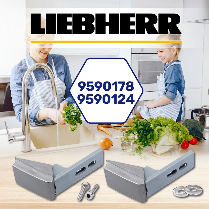 Set of Hinges for Fridge Door Handle for Liebherr 9590178