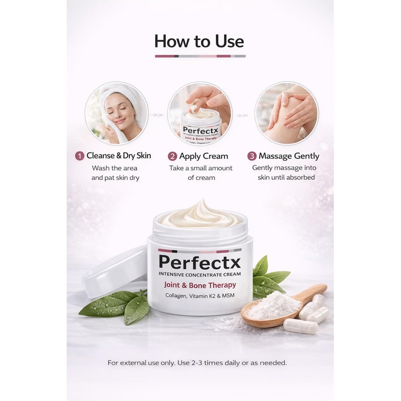 NATUREGURU Perfectx Joint & Bone Support Cream 50g, Intensive Concentrate