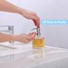 ICREEH Clear Glass Bathroom Soap Dispenser with Rust Proof Stainless