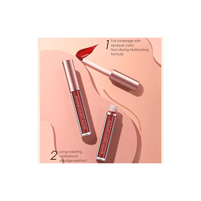 URQT Set De Maquillaje De Labios Nude De 6 Piezas