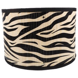 HOLIDYOYO Zebras Print Lamp Shade,Bamboo Modern Round Lampshades, Lamp Cover Replacement Light Accessory for Table Lamp Living Room Rustic Style Drum Lamp Shade,11.8x11.8x8 inch