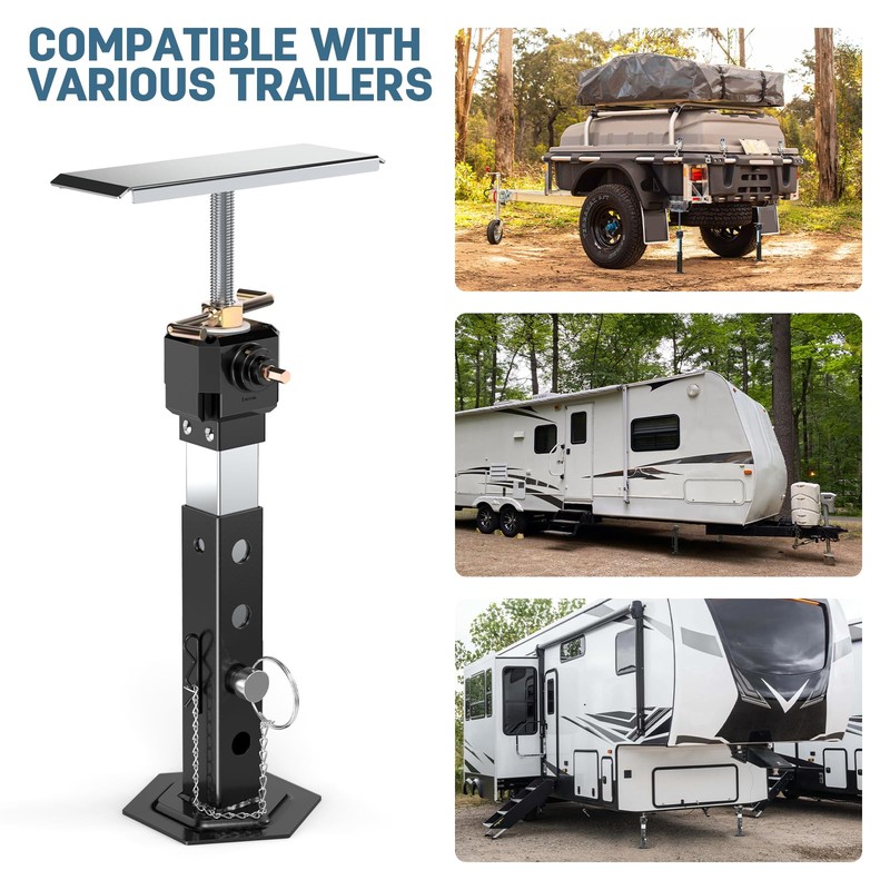 2 PCS RV Slide Out Stabilizer Jacks, 13"-24" Adjustable Camper