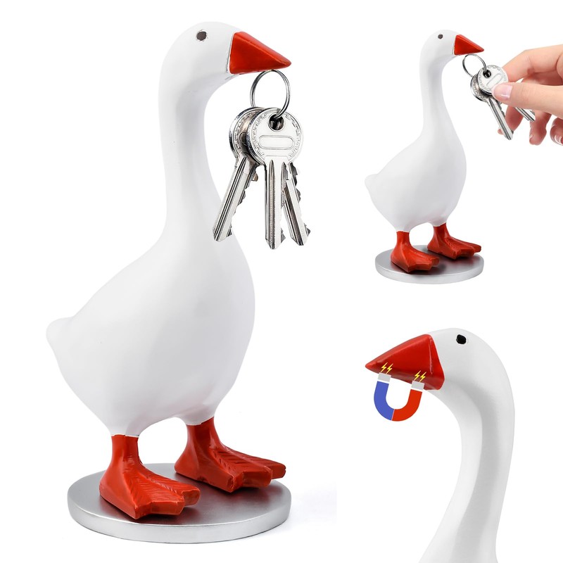 Desk Goose 7 inch - Desktop Goose Statue w/Base -