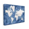 Stupell Industries Country Border World Map Deep Blue Ocean, Designed