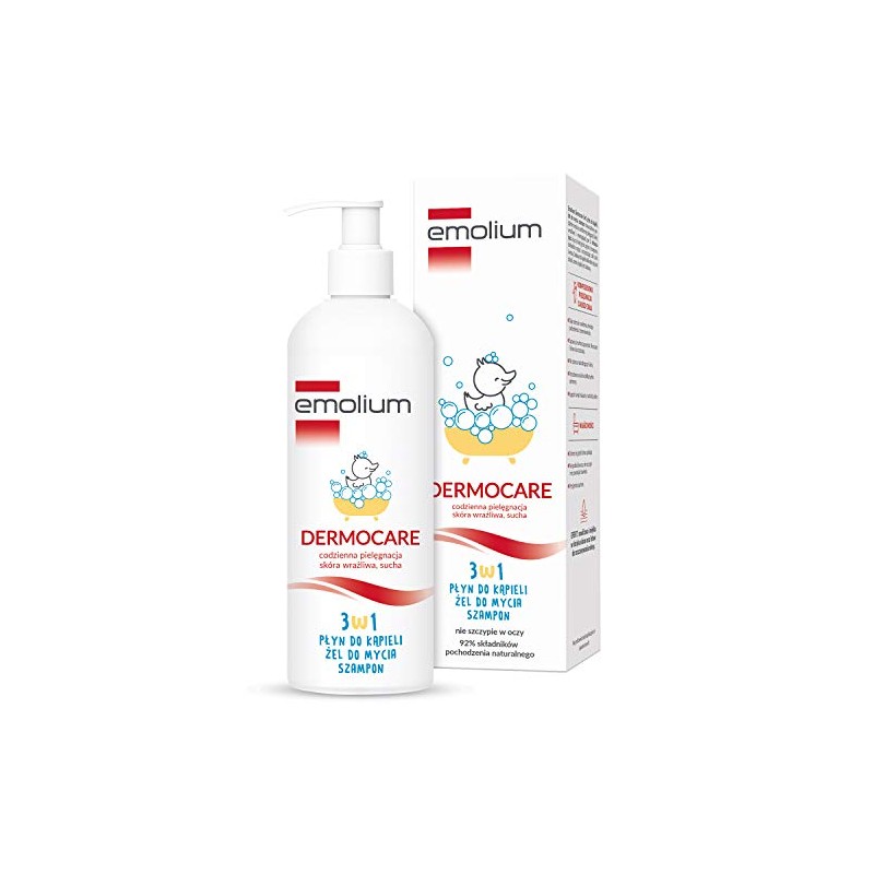 Emolium Dermocare 3-in-1 Bath Suz, Wash Gel, Shampoo 400 ml