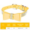 Adjustable Microfiber Double Bowknot Crystal Sparkle Rhinestone Cat Collar Pet