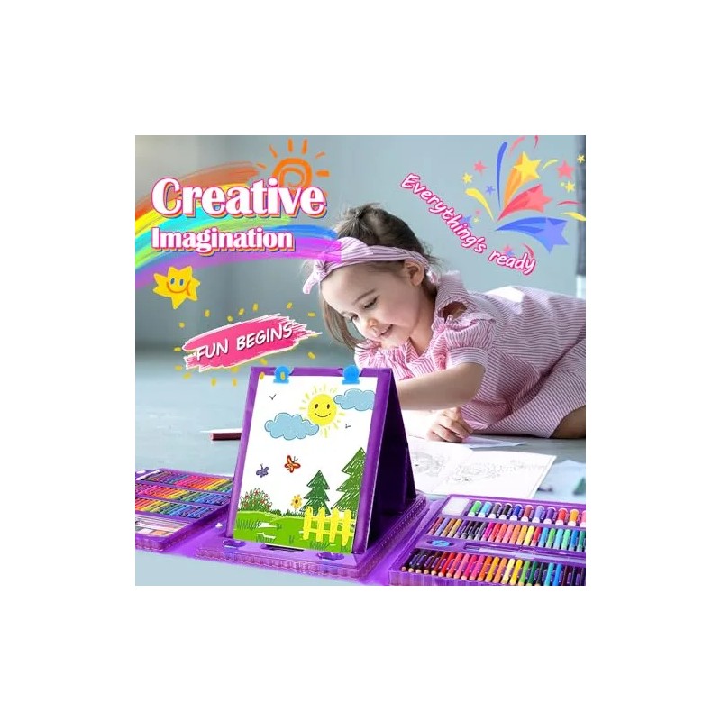 Kit De Arte Y Manualidades 215 Piezas Para Niños