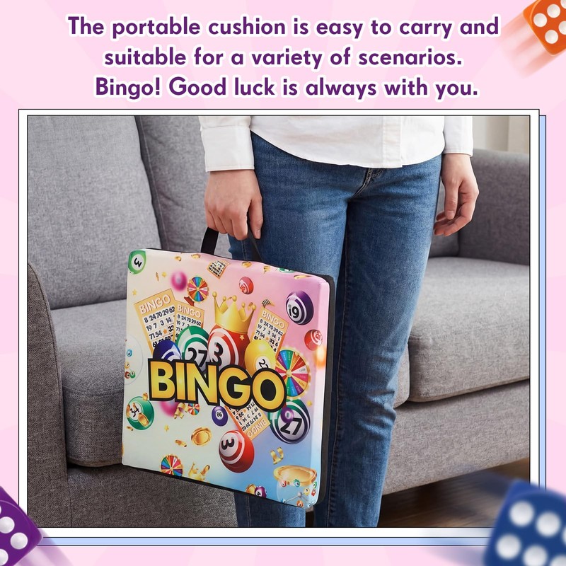 Thyle 2 Pack Bingo Night Seat Cushion Set 2" Cushion