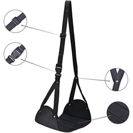 Portable Foot Hammock with Memory Foam, Enhanced Support for Relaxed Feet, Perfect for Long Flights and Desk Use, Comfortable Footrest Sling for Travel and Work