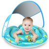Baby Pool Float with Canopy Removable UPF50+ UV Sun Protection,Third-Generation