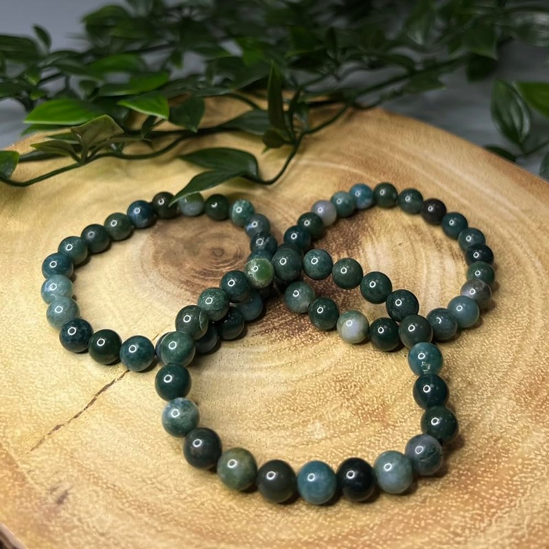 VIE Crystal Bracelet (Moss Agate)