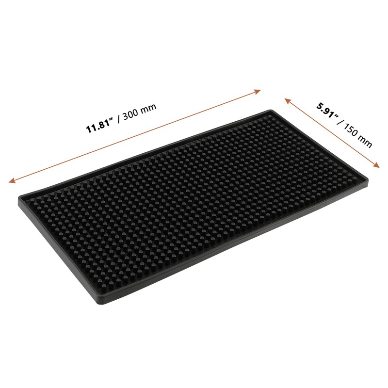 LEXININ 2 Pack 6 x 12 Inch Rubber Bar Mat,