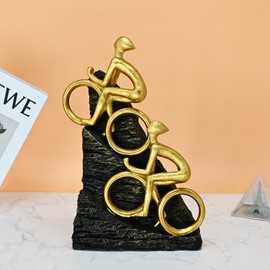 Juliahestia Mountain Bike Statue Bicyclist Gifts for Bicycle Enthusiasts Race Decorations Kinetic Desk Sculpture Sports Office Home Decor for Men Cycling Figurine