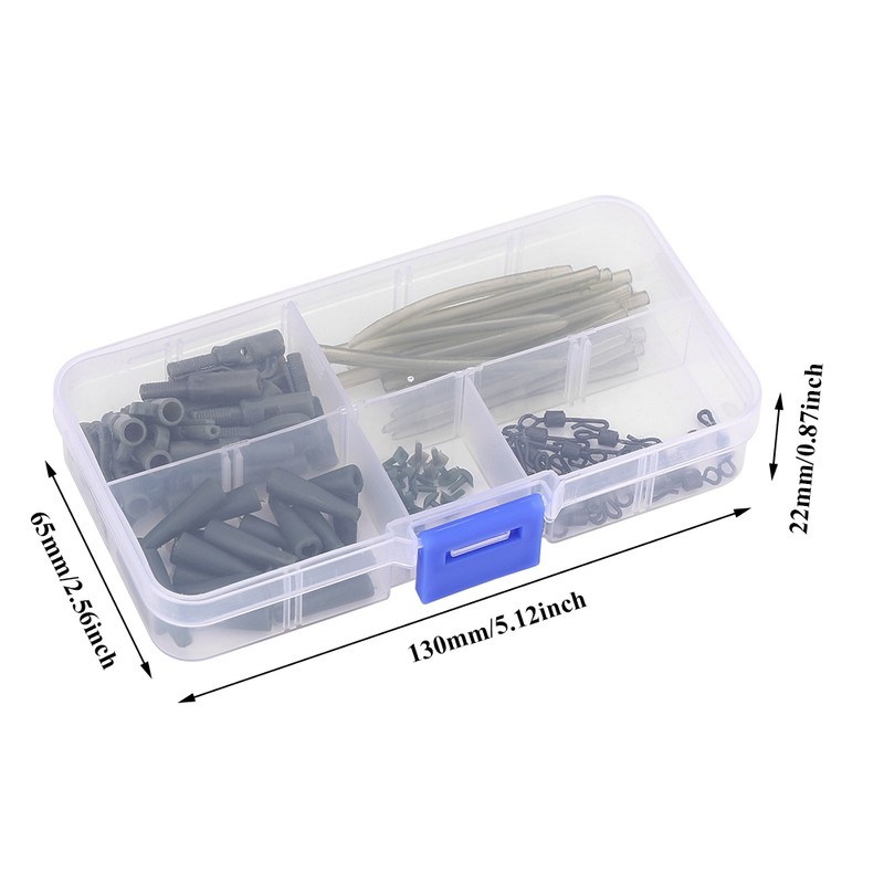 Carp Fishing Tackle Set Safety Lead Cips Tail Tubes Sleeves