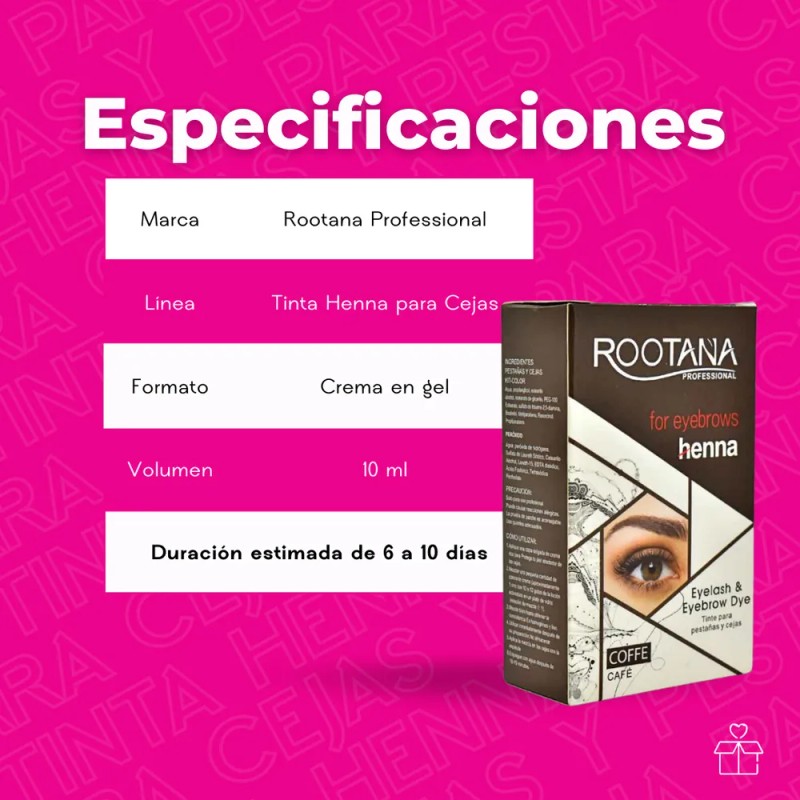 Gel Tinta Henna Tinte Pigmento Para Cejas Y Pestañas Café