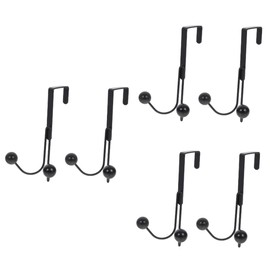 Zerodeko 3sets Black Hooks for Hanging Multifunctional Door Hook Over The Door Clothes Hanger Nordic Coat Clothes Accessory Space Saver 2pcs*3