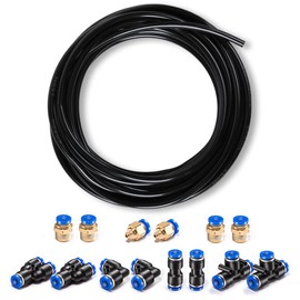 CGELE Pneumatic Tubing Black PU Air hose Pipe Tube Kit 5/32 inch or 4mm OD 2.5mm ID 39.4ft/12 Meter for Air Line or Fluid Transfer