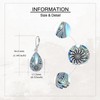 YAFEINI Sunflower Filigree Earrings Sterling Silver Abalone Teardrop Earrings Filigree