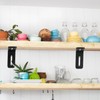6 Pcs Adjustable Slotted L Brackets, Black L Shaped Bracket
