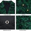 DiBanGu Silk Paisley Vest for Men Wedding Waistcoat and Necktie